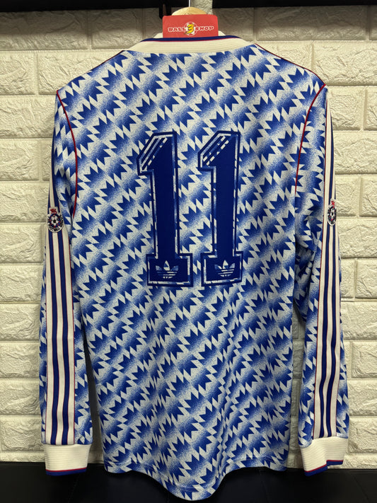 1992 adidas 三葉草曼聯作客長袖連號碼球衣