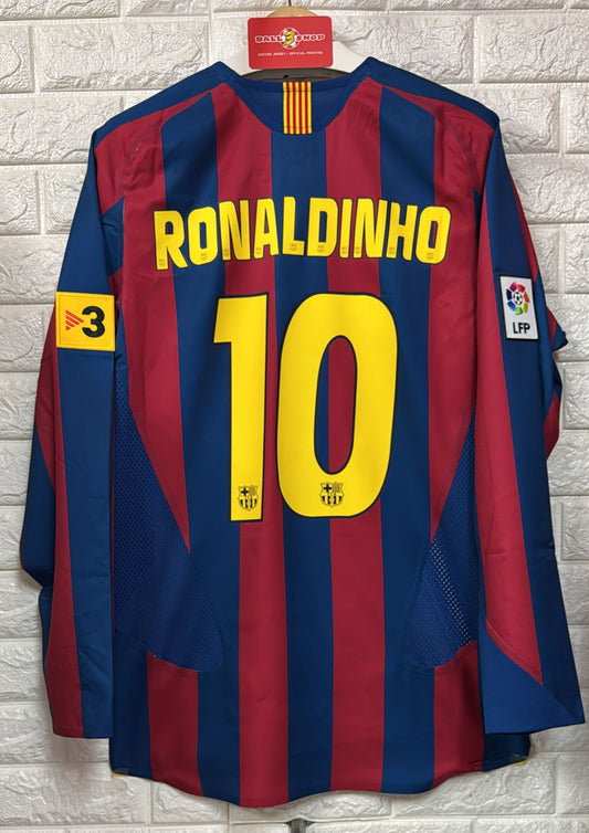 2005-06 巴塞隆拿 reissue 主場長袖球員版球衣