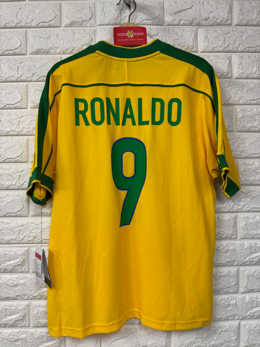 1998 巴西主場 reissue "球員版" 9 RONALDO 球衣