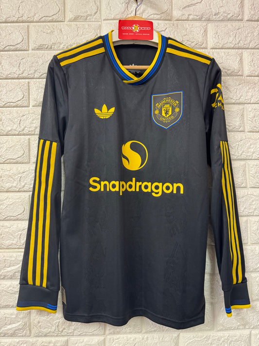 2025-26  曼聯第三作客長袖"球員版"球衣