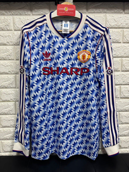 1992 adidas 三葉草曼聯作客長袖連號碼球衣