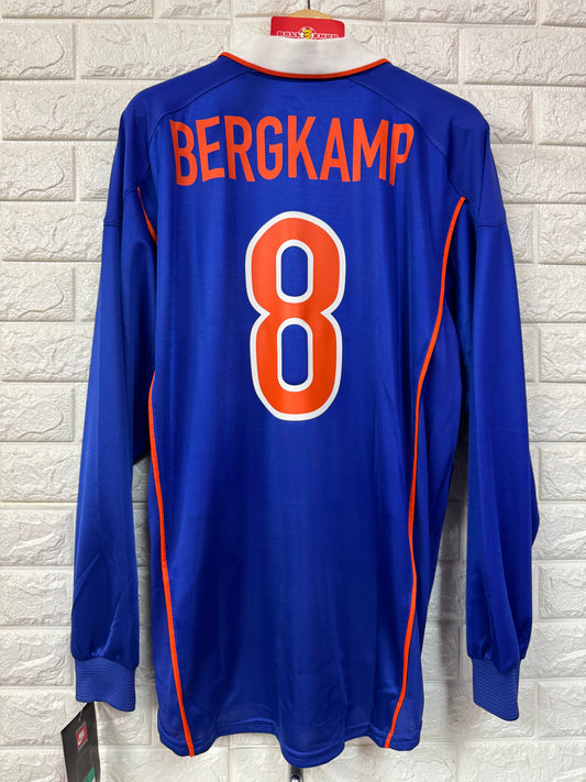 1998 荷蘭作客長袖"球員版" 8 BERGKAMP 球衣
