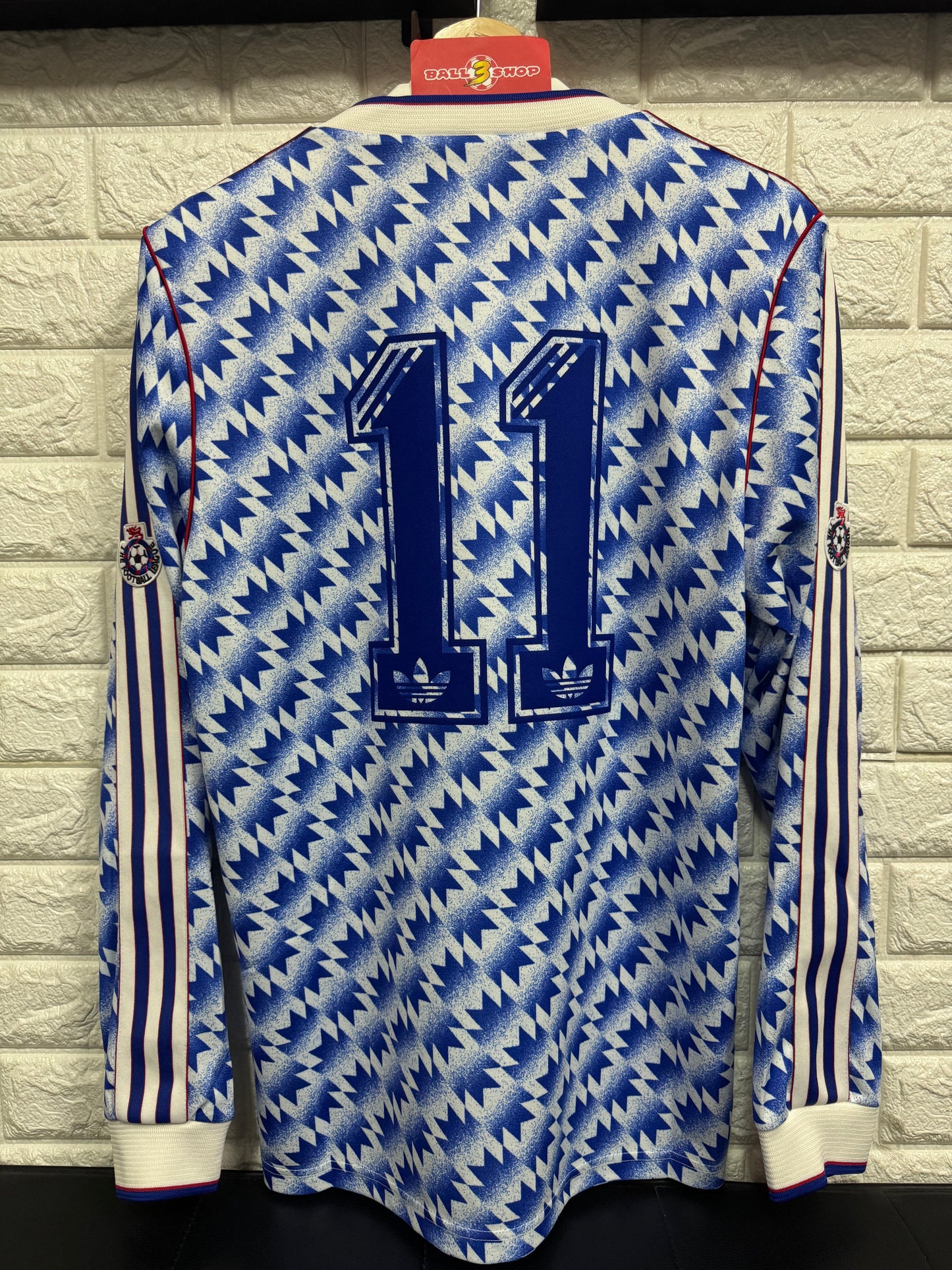 1992 adidas 三葉草曼聯作客長袖連號碼球衣