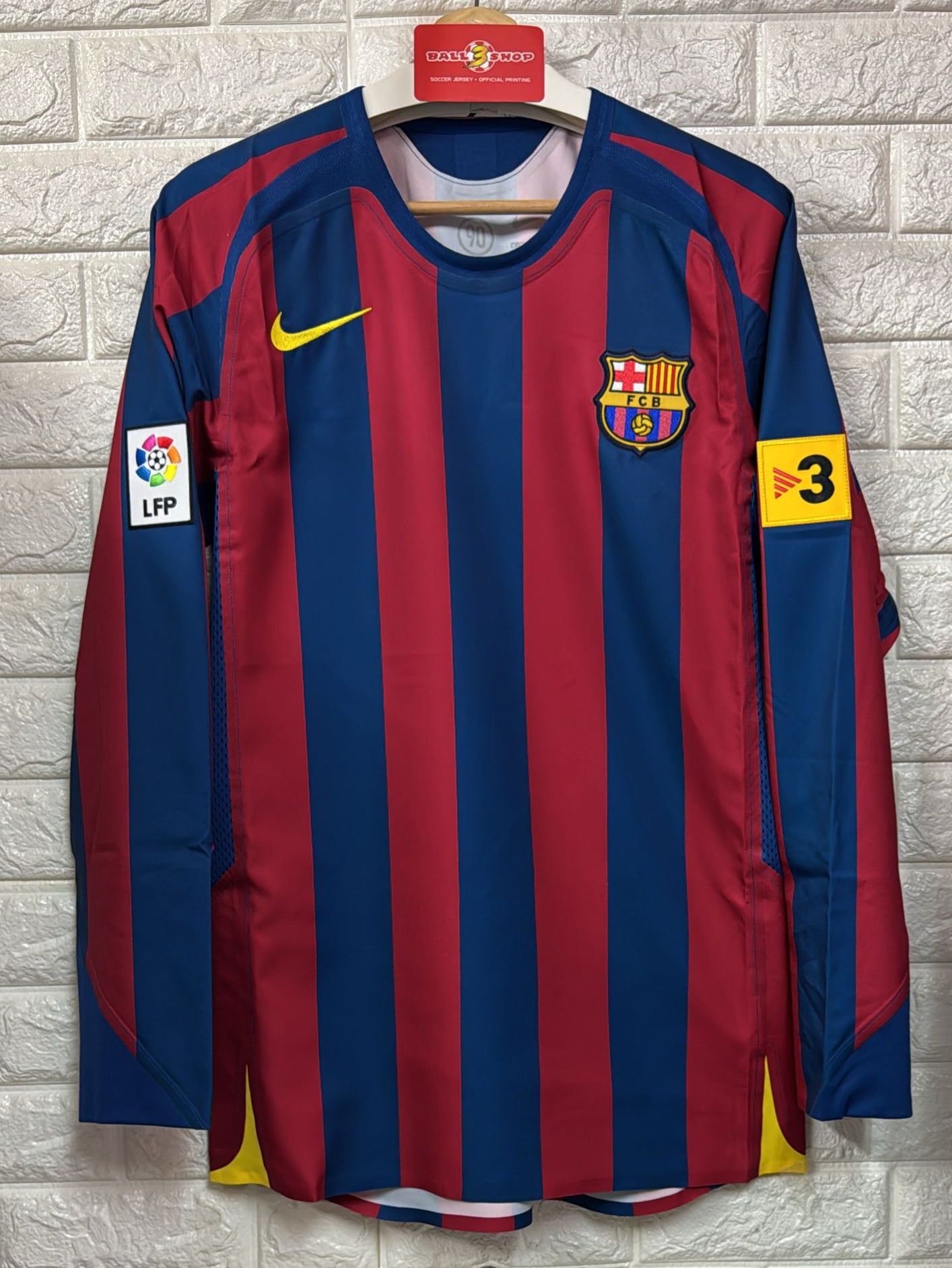 2005-06 巴塞隆拿 reissue 主場長袖球員版球衣